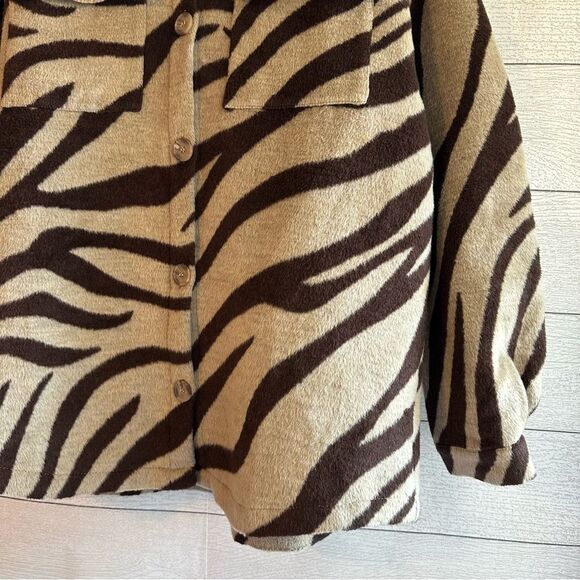 Princess Polly Yasmin Zebra Shacket Animal Print Jacket Size XS/S - Picture 8 of 15